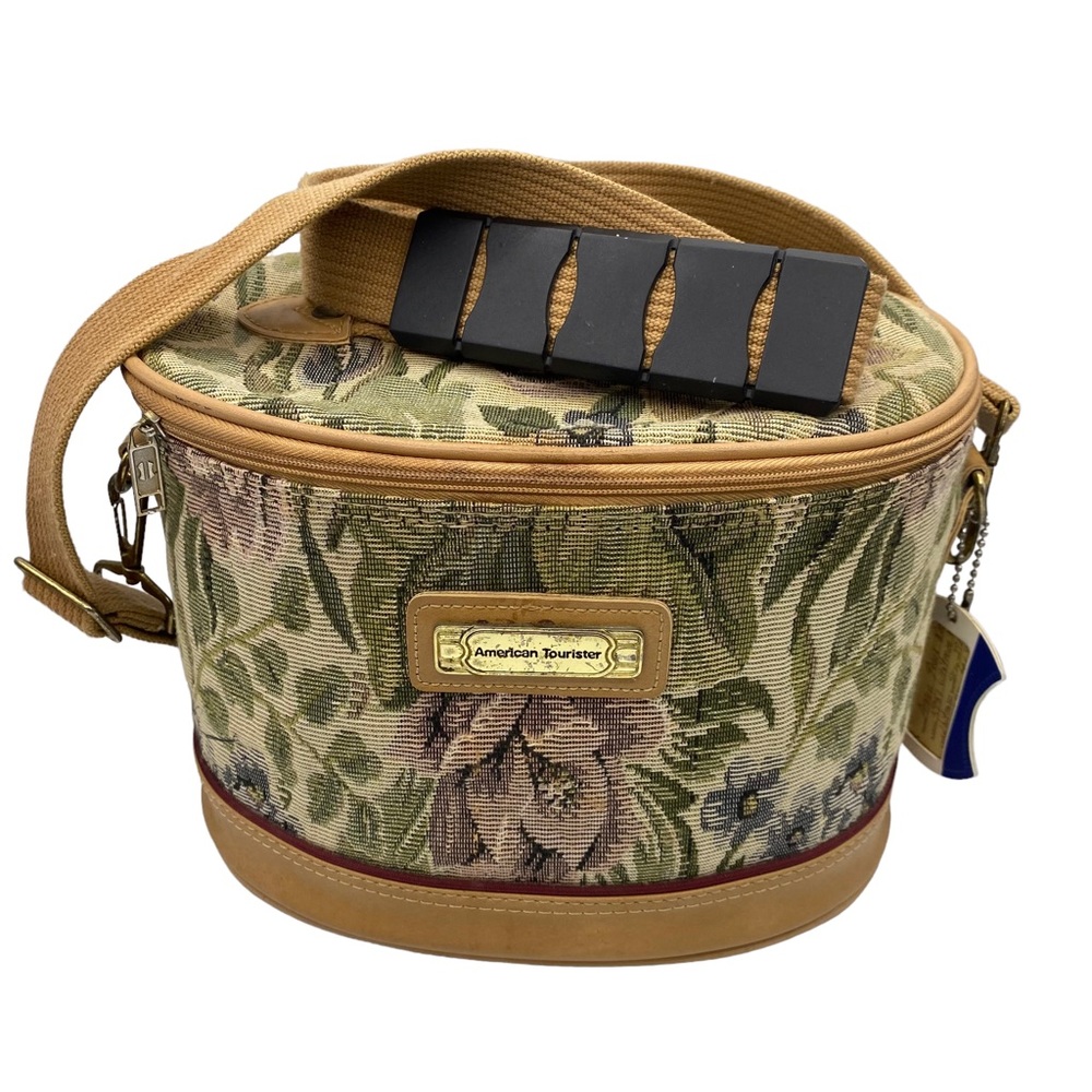 Vintage American Tourister Brocade Train Case